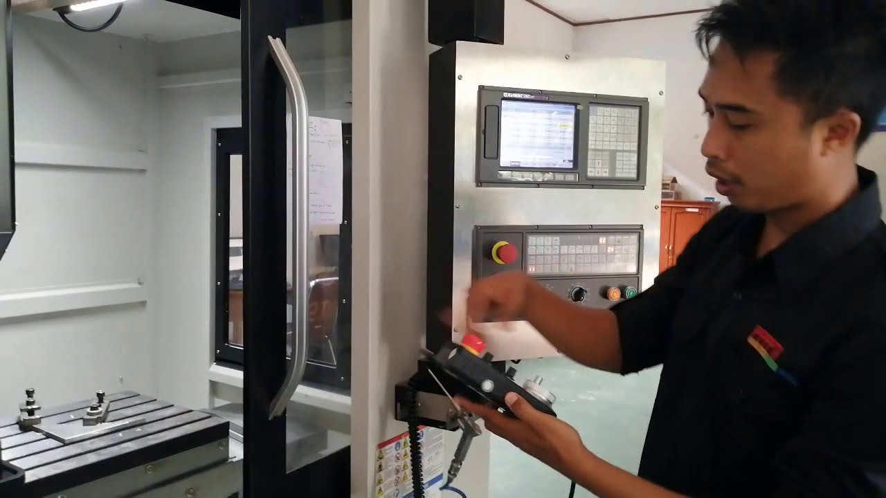 Tutorial Working With CNC Milling Machine - Setting Benda Kerja ( Sumbu X, Y, Z, D Offset )