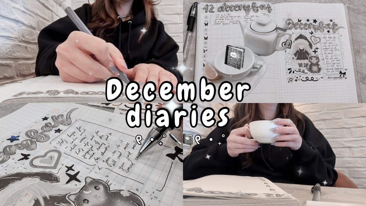 December diaries 🩶| cozy journaling at a cafe ☕️ my Muji planner & I against the cold 🌨️