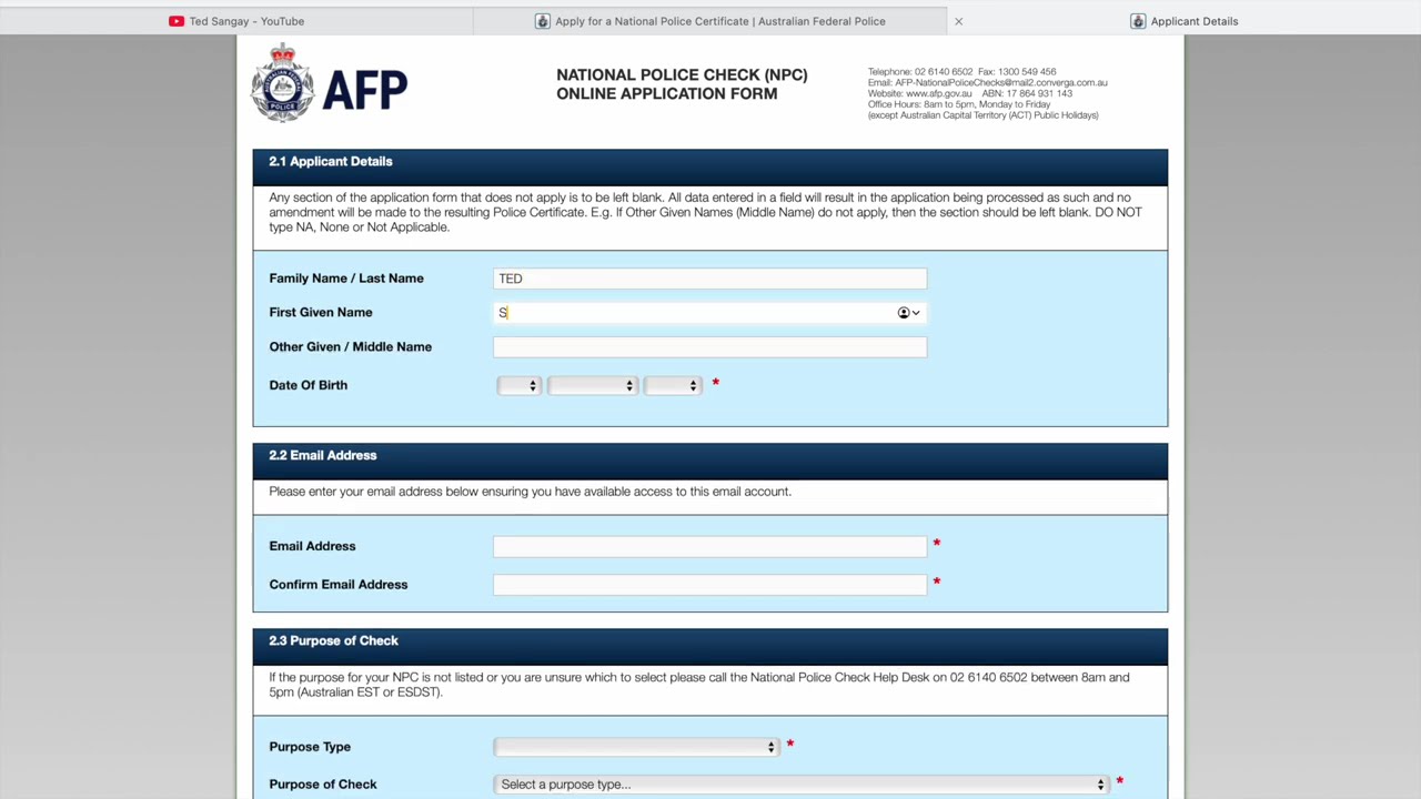 485 visa AFP (Police check ) Australia 2025.