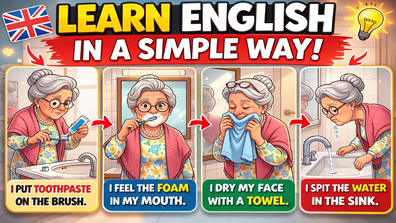 Easy English Listening Practice for Beginners | Brushing Teeth