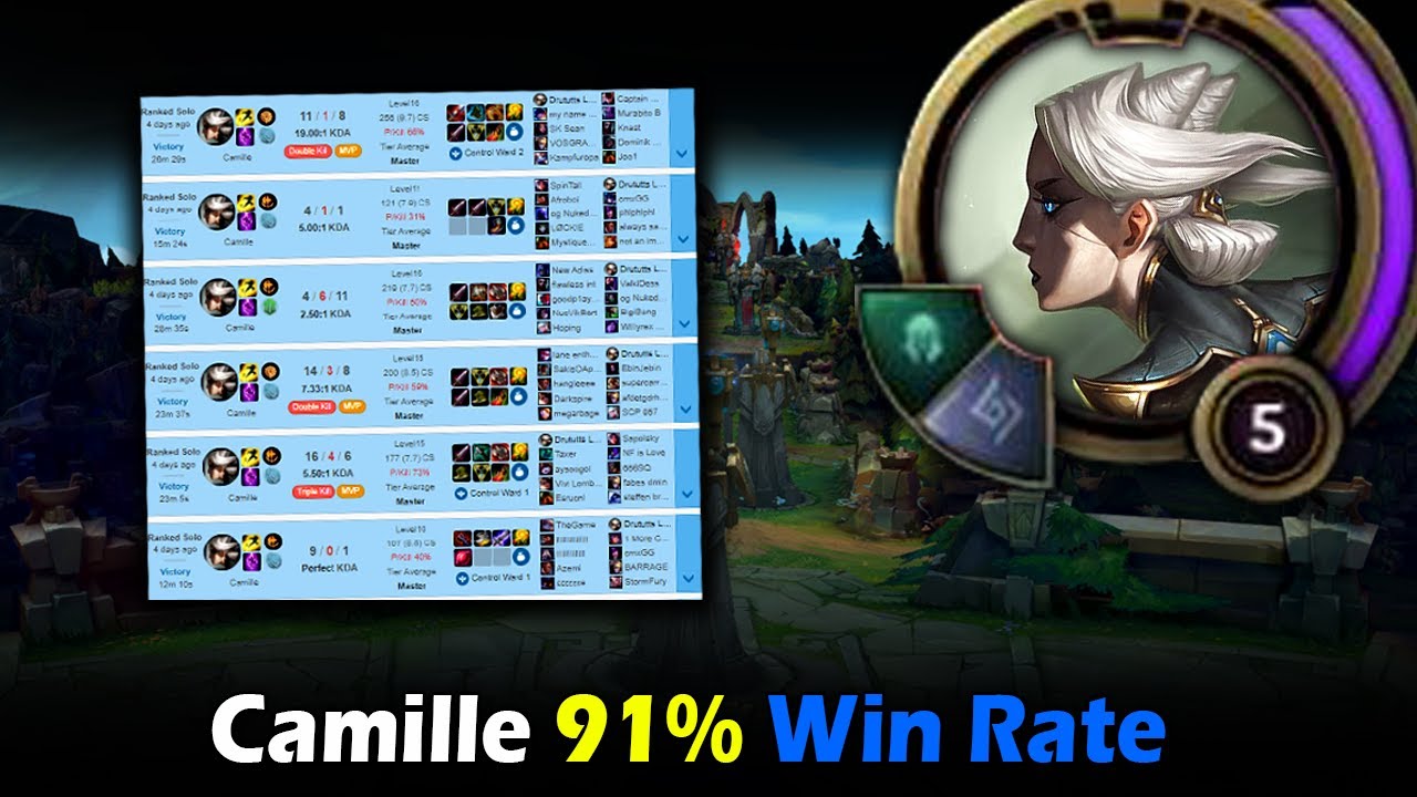 Camille's 91% Win Rate Smurf (77W 8L)