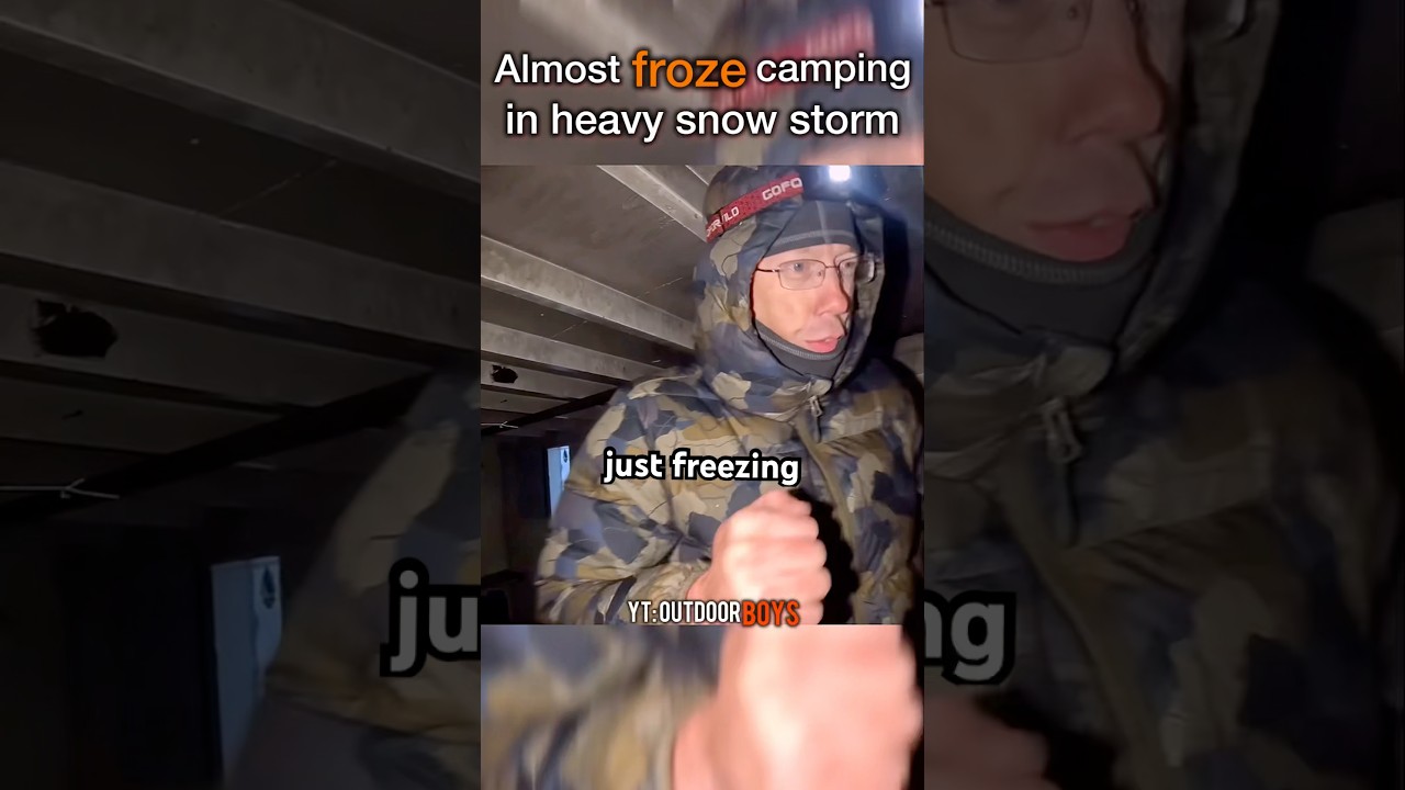 Almost froze camping in heavy snow storm (