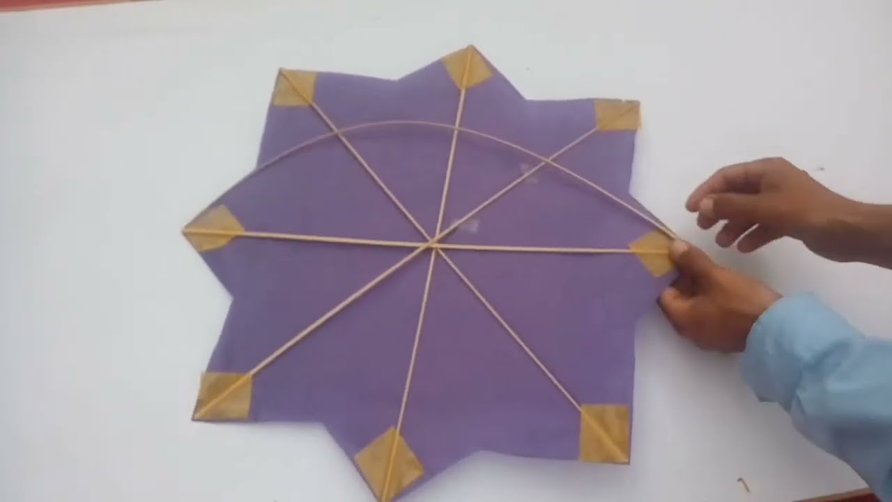 How To Make Star Kite / Kite Making / Craft Paper Kite / Hand Made Kite / New Kite | Tibtum Kite