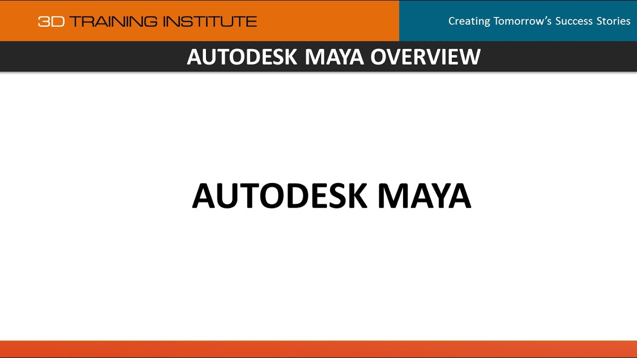 3DTi: Autodesk Maya Software Overview