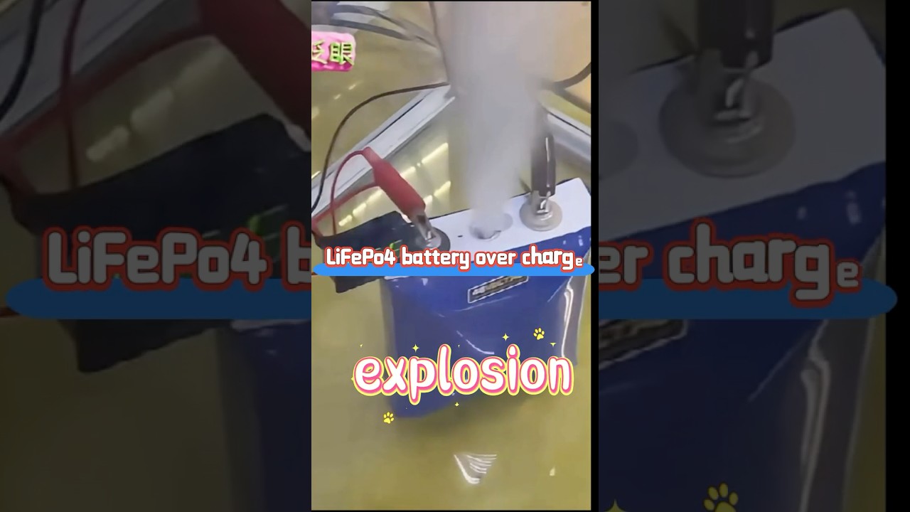 Lifepo4 battery over charge cause explosion #lifepo4battery