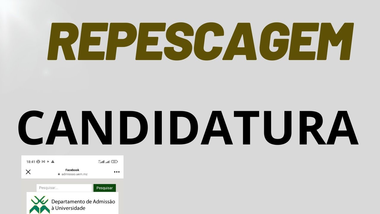 É  preciso se candidatar à repescagem UEM?
