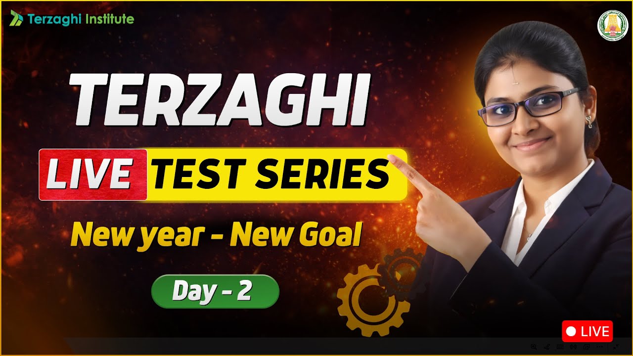 🔴Kickstart 2026 🚀 | Terzaghi Institute Civil Live Test Series – Day 2 | New Year, New Goal 🎯