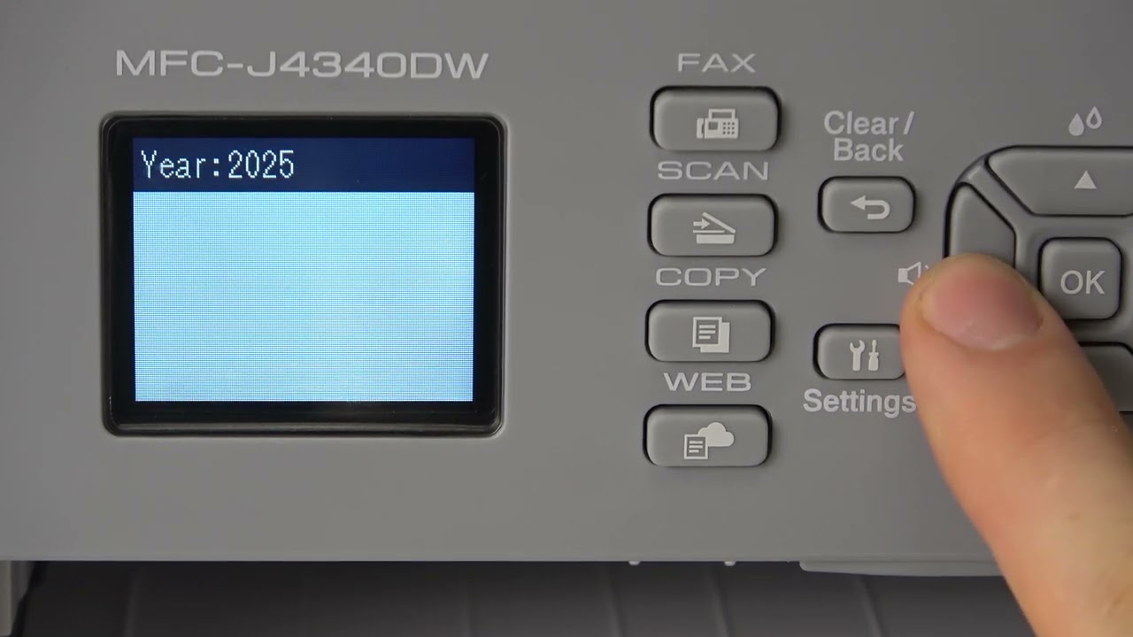 Как изменить дату и время на BROTHER MFC-J4335DW