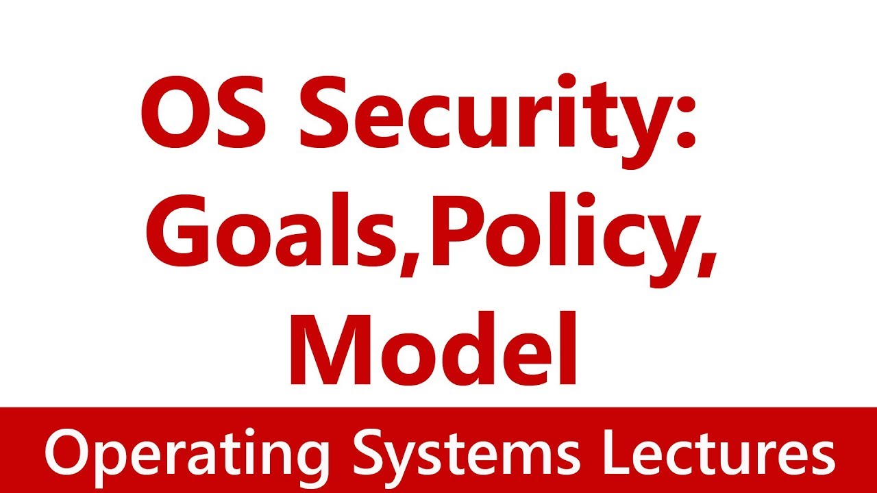 Operating System #35 OS Security: Goals, Policy & Model | Access Control Techniques