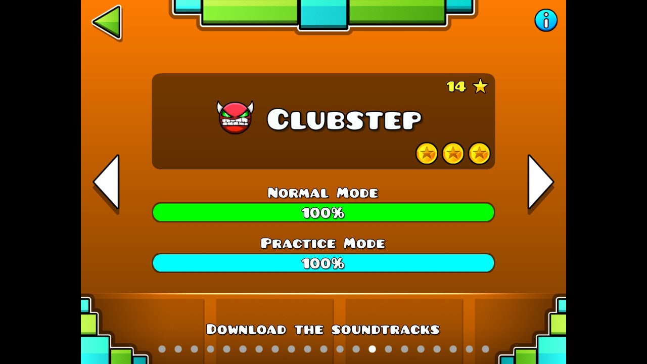 Geometry Dash Walkthrough - Level 14 (Clubstep) [ALL COINS]