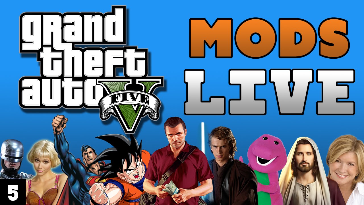 GTA 5 Mods LIVE with CAPTAIN AMERICA!