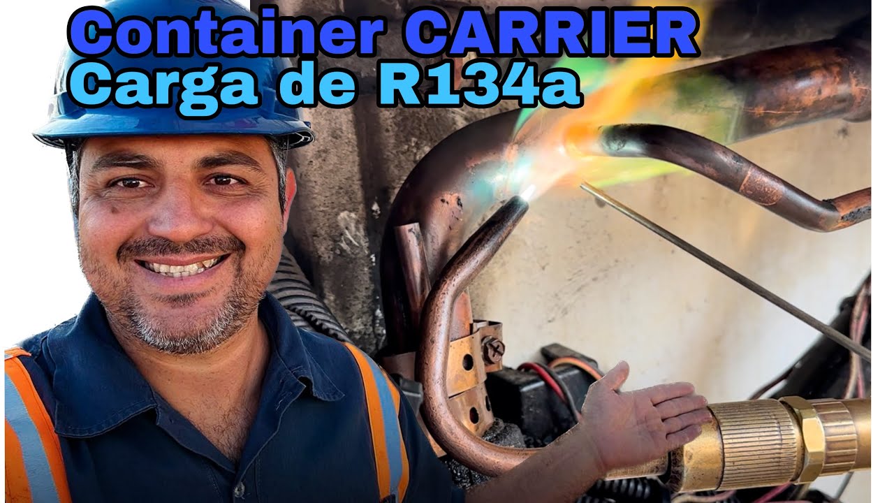 CARGA DE FLUIDO R134a CONTAINER CARRIER #carrier #container #refrigeração