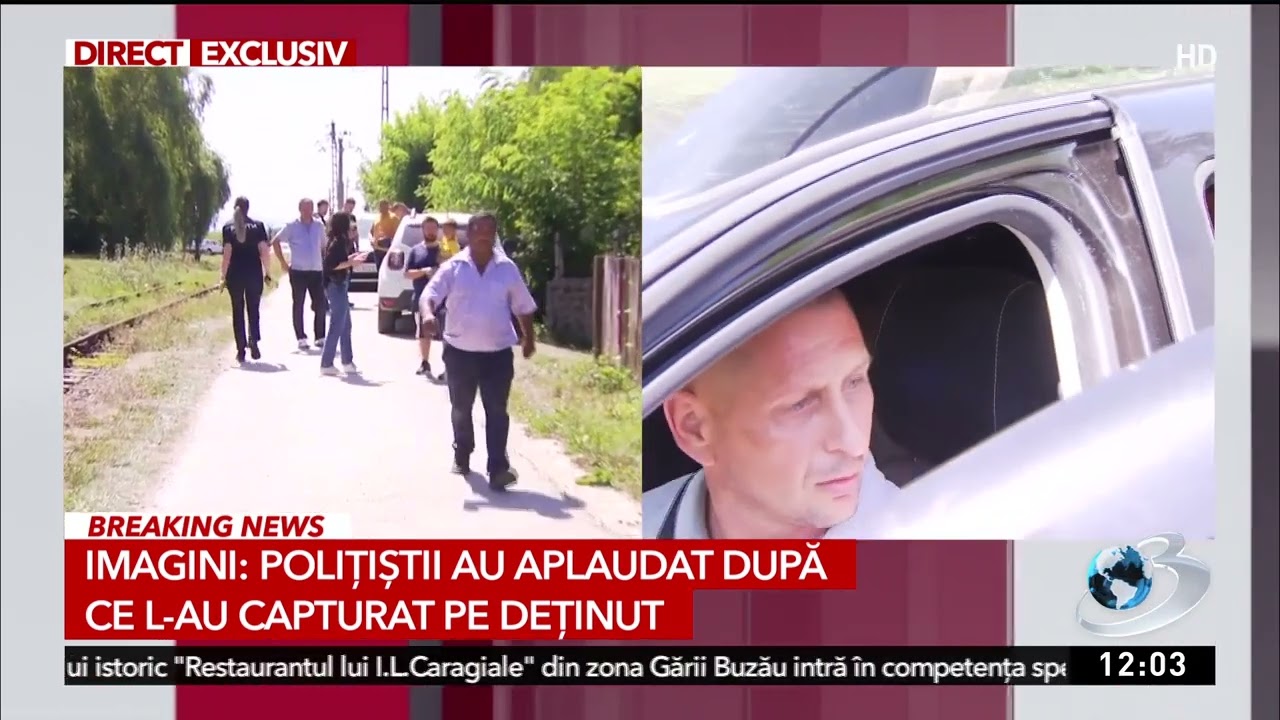 Imagini cu momentul capturării deținutului evadat
