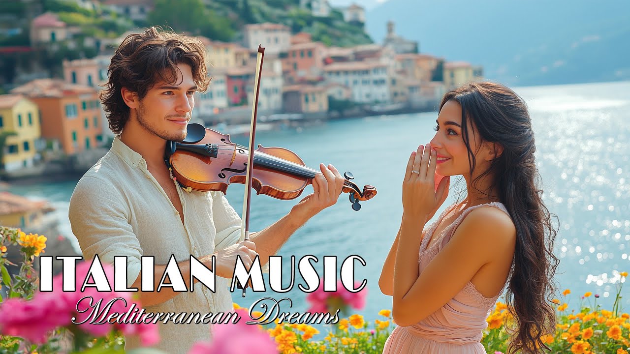 🎶 Итальянские мелодии и средиземноморская музыка 🎶 2+ часа на побережье Амальфи и озере Комо 4K