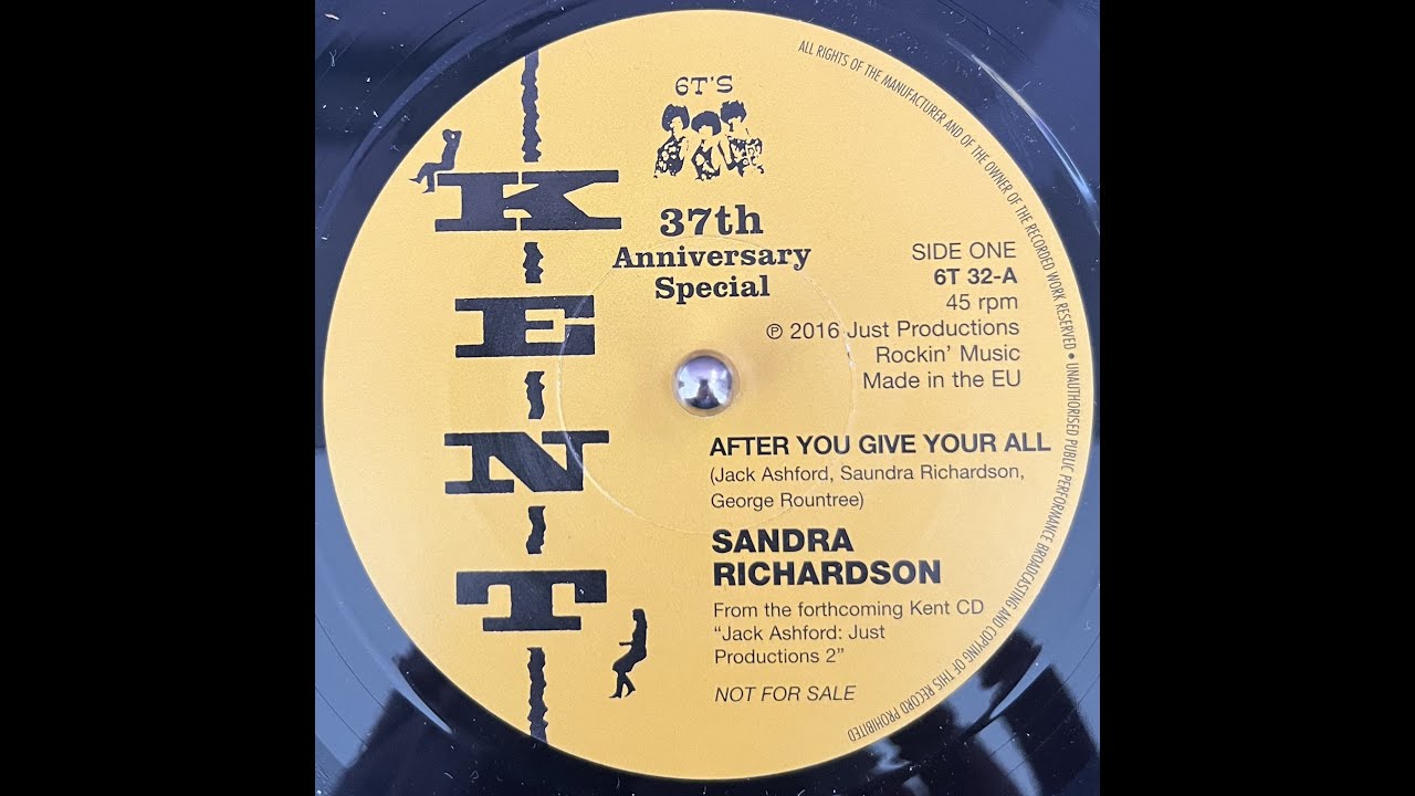 Sandra Richardson   After You give Your all