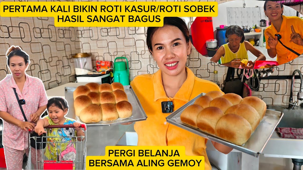 BIKIN ROTI KASUR/ROTI SOBEK ISI CHOCOLATE LANJUT PERGI BELANJA KEPERLUAN SEHARI-HARI