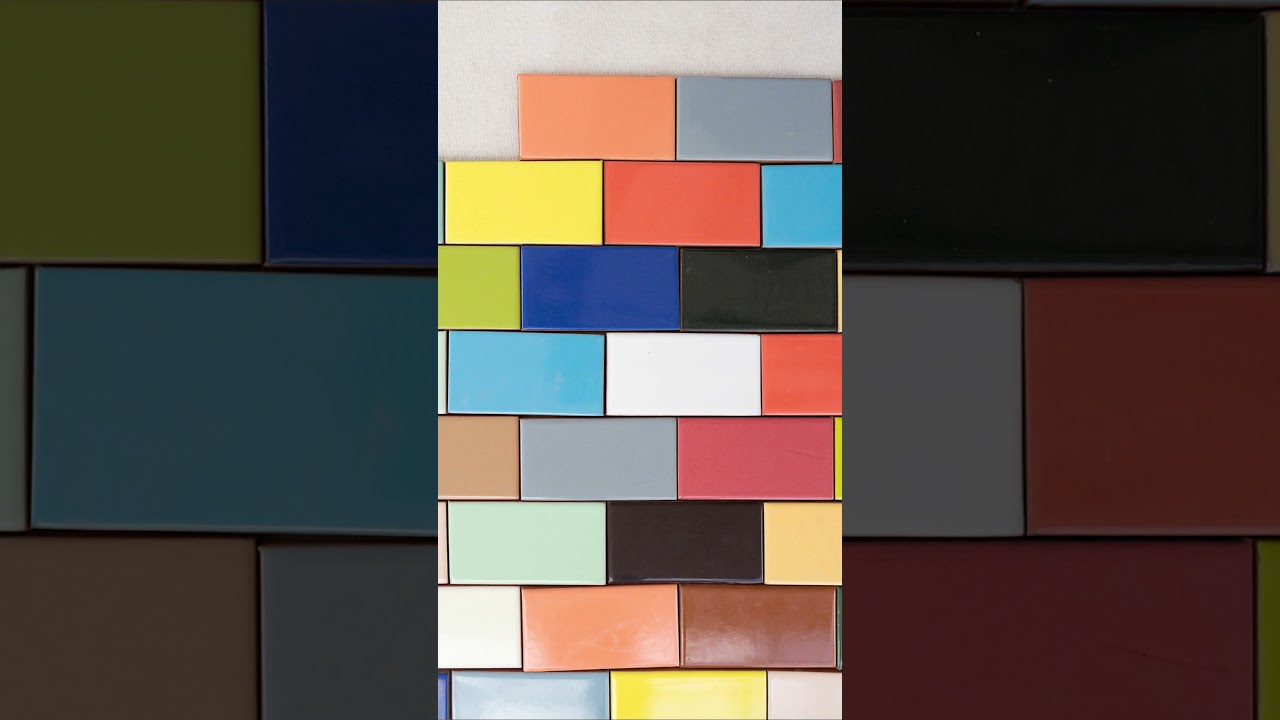 Tiles in Motion: A Colorful Journey Through Tile Color Chips #shorts #clay #tiles