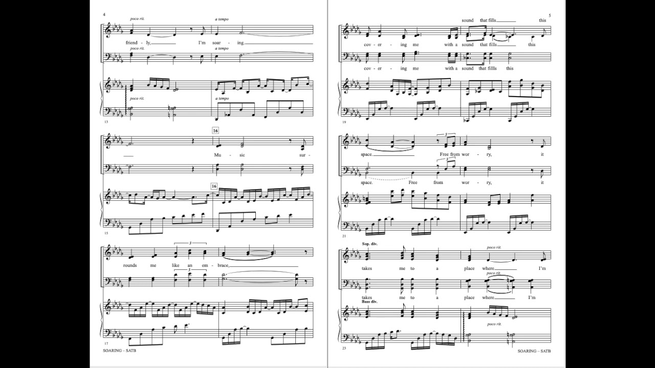 Soaring - SATB with piano (words and music by Paul Langford)