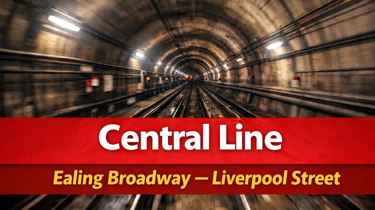 Central Line Journey: Ealing Broadway ➝ Liverpool Street Railway Station
