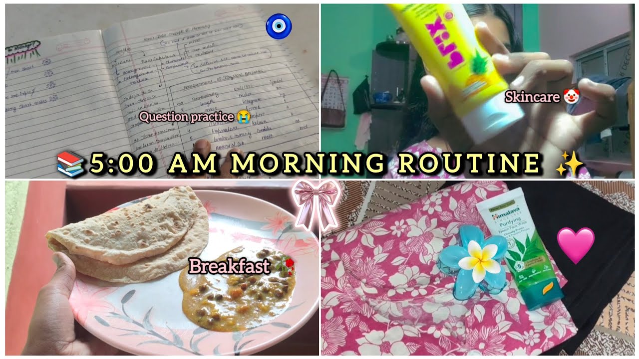 5:00 AM MORNING ROUTINE 💗 || indian student || class 11th|| #studyvlog #minivlog #productivity #vlog