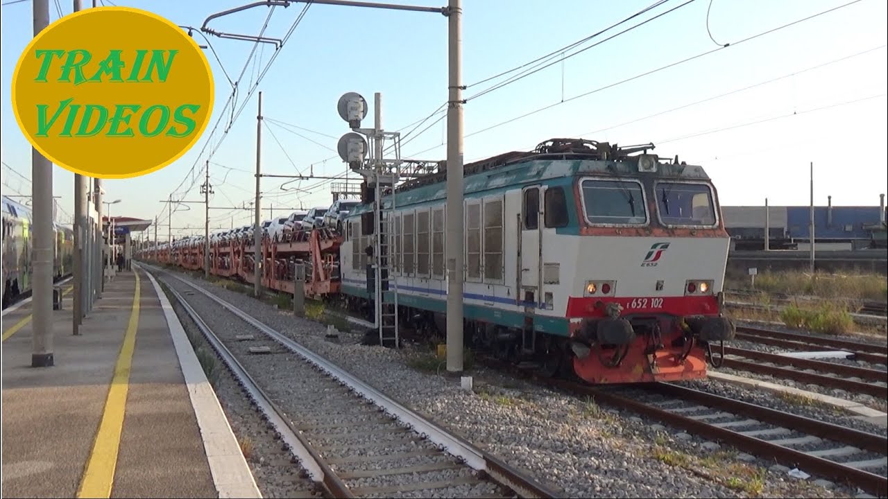 Tigre E652.102 con il Treno delle Auto: Partenza da Cancello e Transito da Caserta