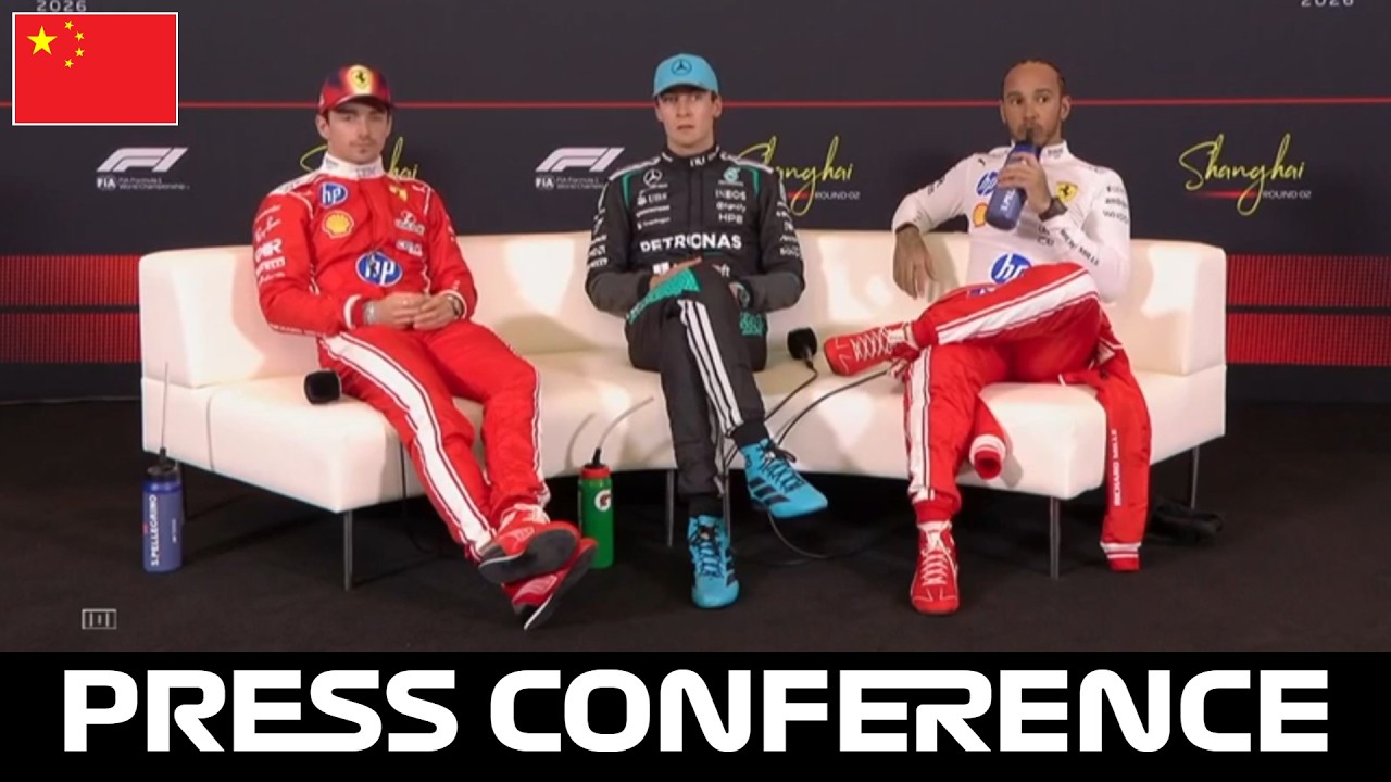 F1 Post Sprint Press Conference - George Russell, Charles Leclerc & Lewis Hamilton | Chinese GP 2026