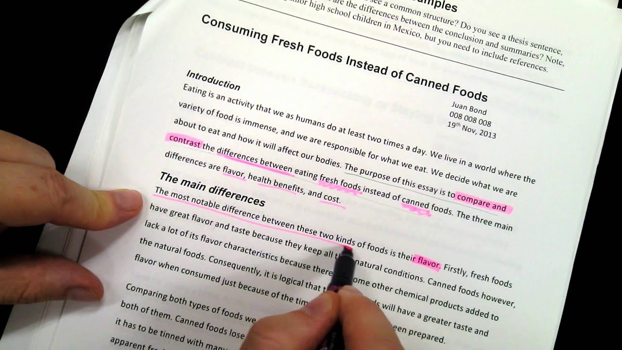 Simple Contrast Essay