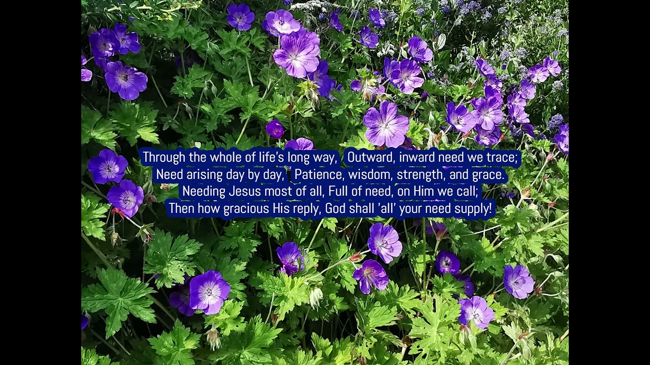 God shall all your need supply      by Frances R Havergal