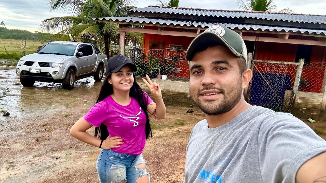 Indo para o Sítio de uma amiga. A chuva só esperou a gente chegar.