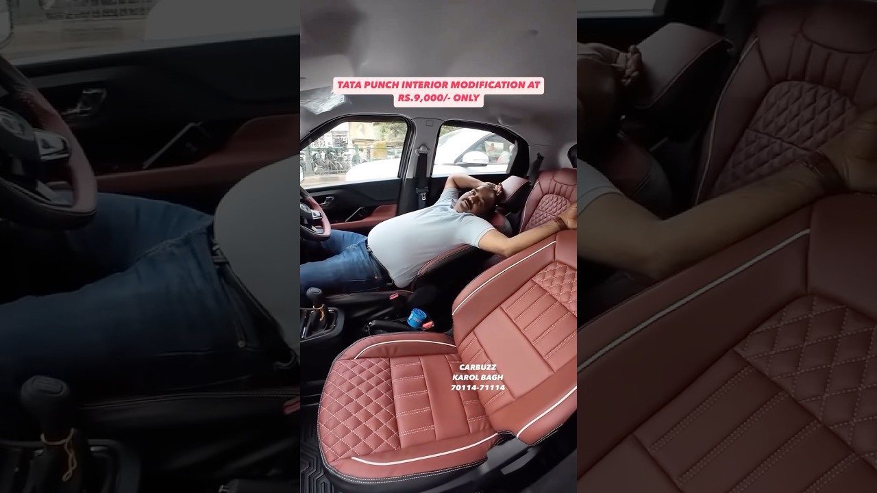 Tata Punch interior modification Rs.9000/- only | Carbuzz karol bagh #shorts #viral