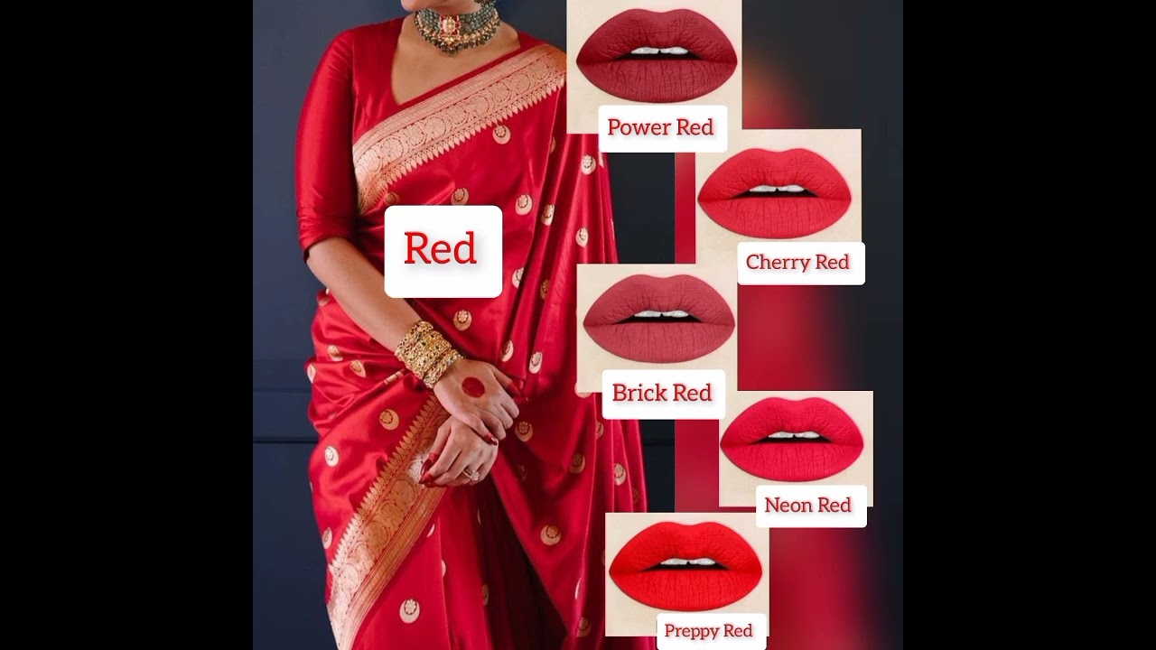 Perfect lipstick shades to Complete your red saree #makeup #contour #makeuptutorial #beautyhacks