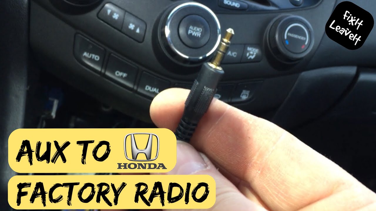 How to add an AUX to factory 2003-2007 Honda Accord radio, 7th gen