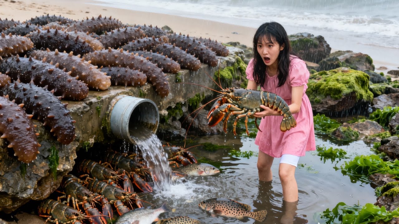 Xiao Zhang Discovered Soft, Decaying Sea Cucumbers And Schools Of Large Fish In The Puddle.