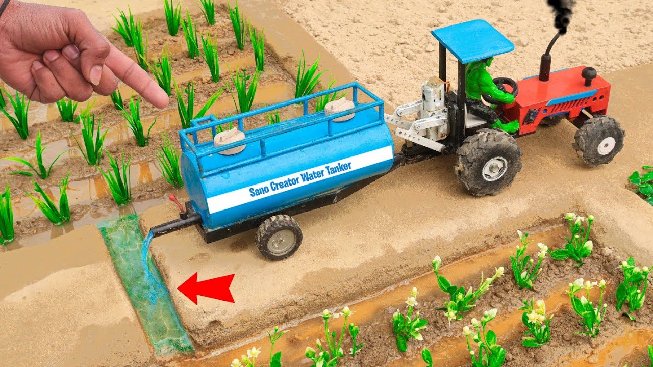 diy mini tractor making water tanker for agriculture irrigation science project 