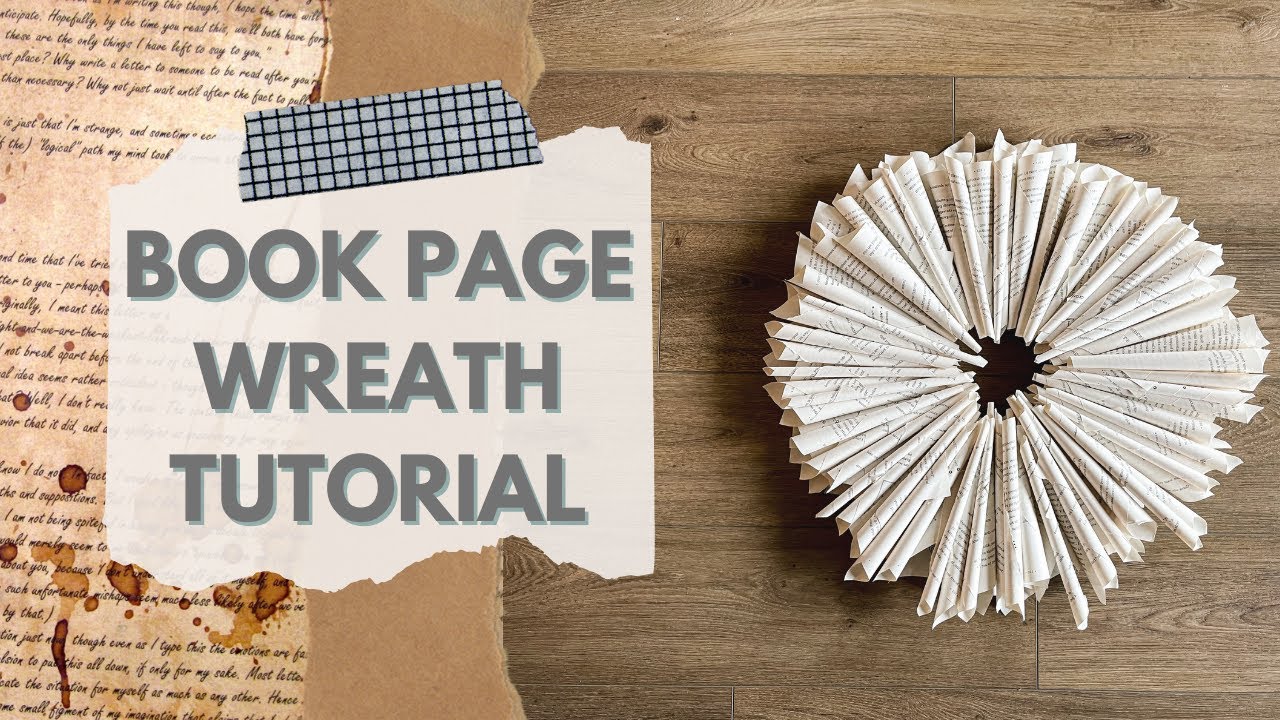 Book Page Wreath Tutorial