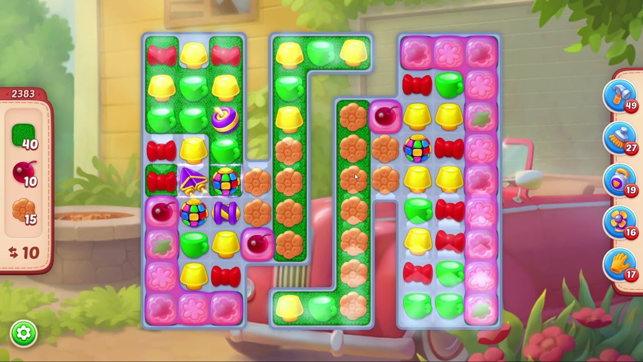 Homescapes Level 2383 - 16 Moves - No Boosters