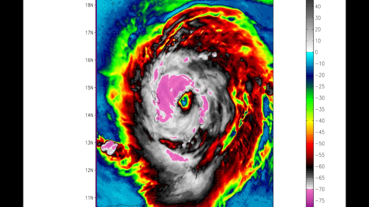 Simulated IR Satellite From WRF Simulation of Hurricane Dean