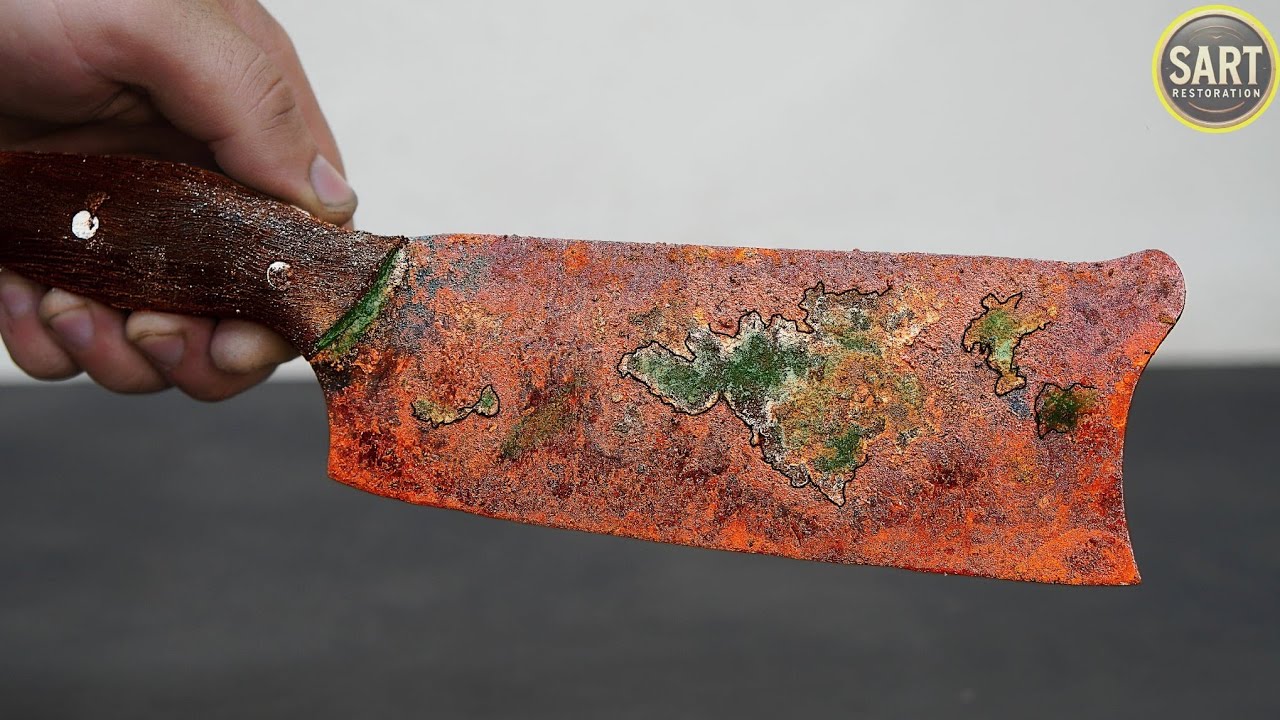 Restoration a 100 Year Old Meat Cleaver - From Scrap to Masterpiece