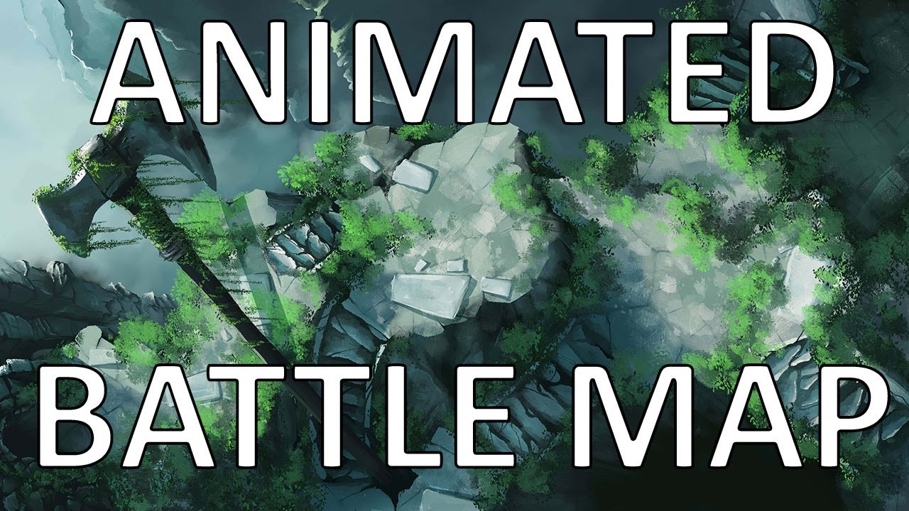 Animated Battle Map for D&D / Pathfinder / TTRPG - Cliff Ruins by DWW