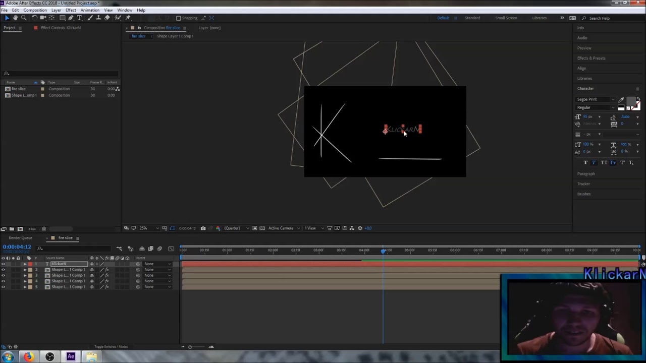 After effect tutorial: How to create Fire-Slice intro