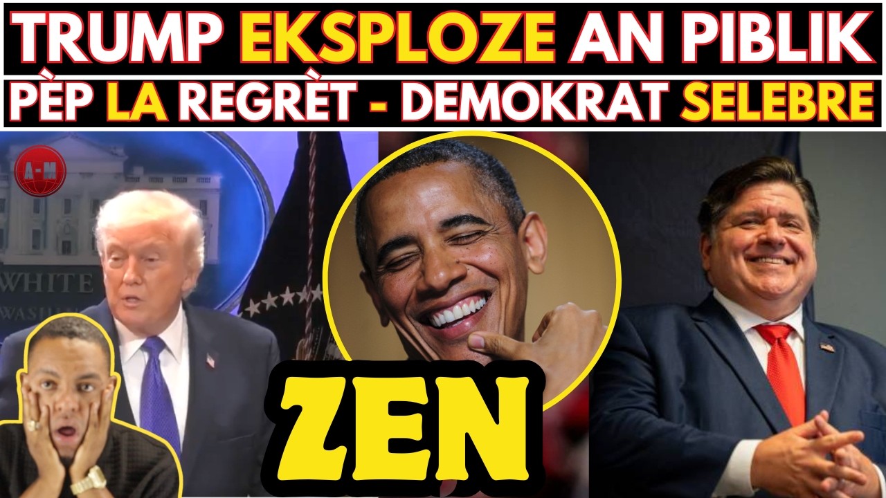 GÈ EKLATE Etazini, Trump TONBE BA NÈT, ameriken DI YO REGRÈT, demokrat SELEBRE, OBAMA te PALE yo.