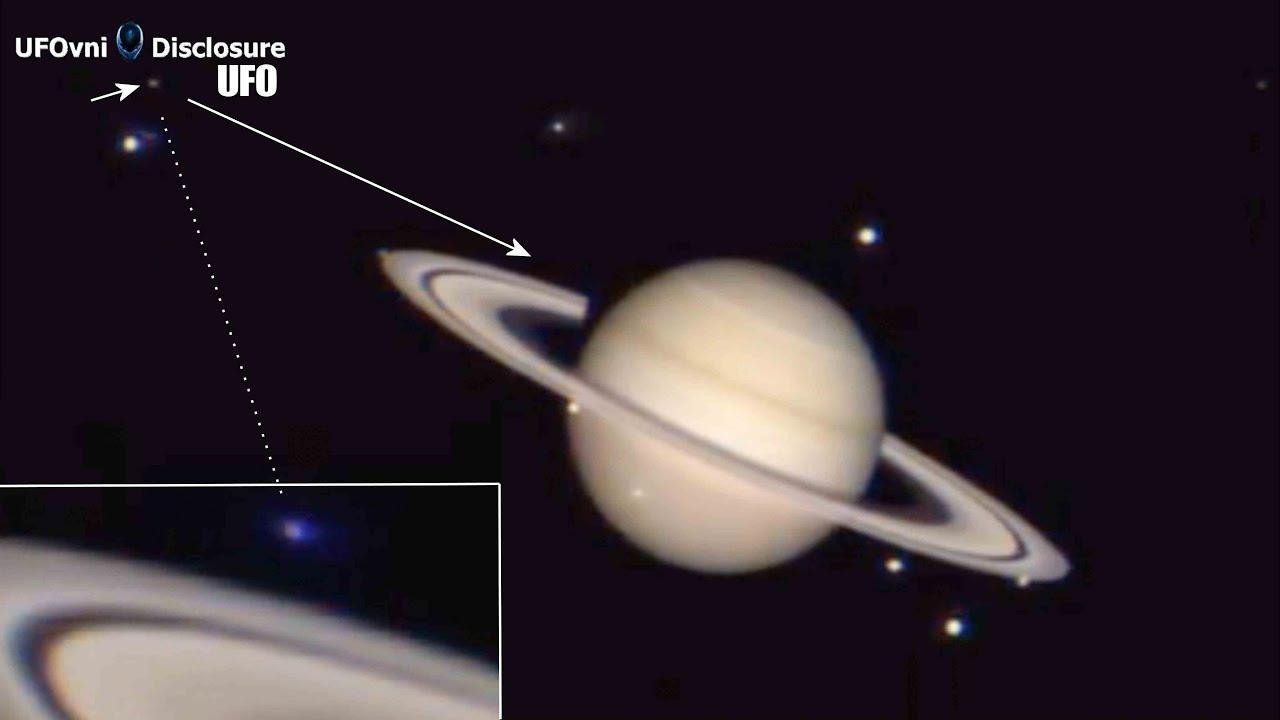 OVNI bleu massif captur&eacute; au t&eacute;lescope pr&egrave;s des anneaux de Saturne, 14 janvier 2024