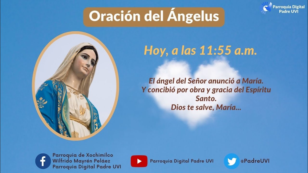 🙏❤❤ORACIÓN DEL ÁNGELUS, VIERNES 16 DE ENERO DE 2026 ❤❤🙏