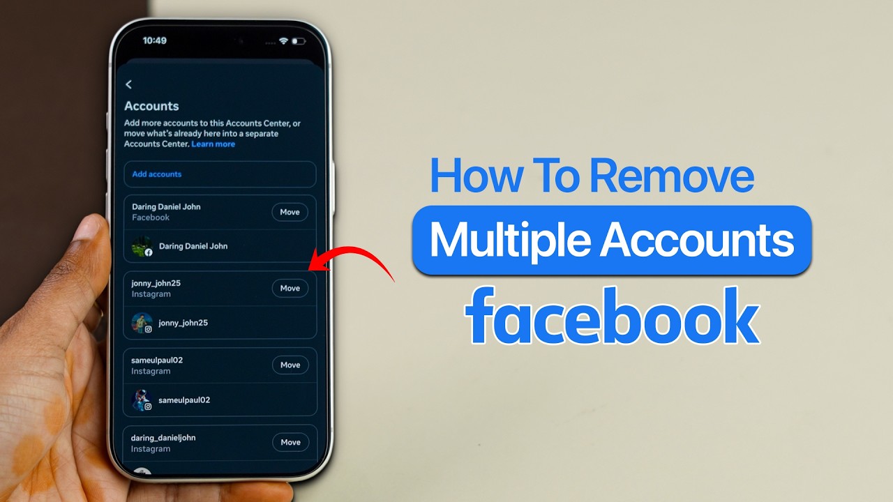 Как удалить несколько аккаунтов в Facebook?