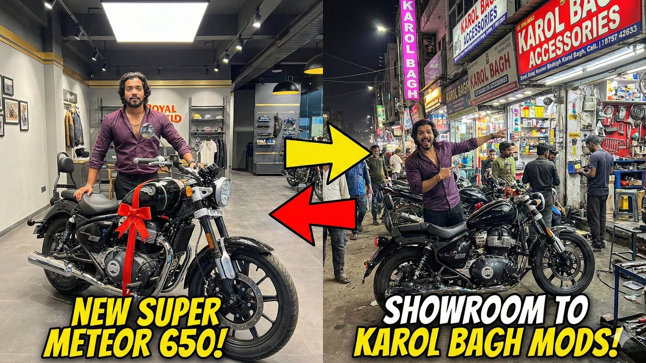 Best Modified Super Meteor 650😍| Showroom Se Seede Karol Bhagh | Modification in Karol Bhagh 