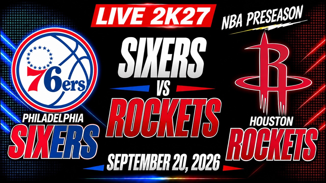 Philadelphia 76ers против Houston Rockets | 20 сентября 2026 г. | Предсезонный матч NBA | Симуляц...