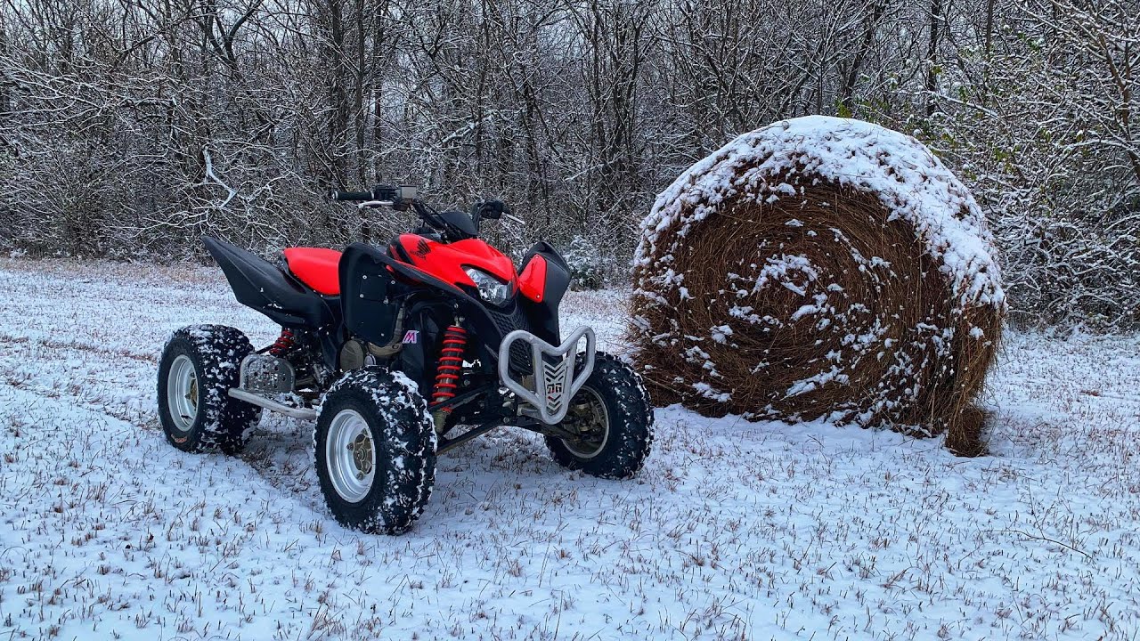 First Snow Ride on the Honda TRX!