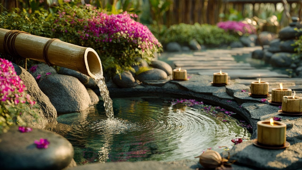 Calming Piano & Water Soundscape 🌿 Quiet Thoughts, Relax the Nervous System & Sleep Better