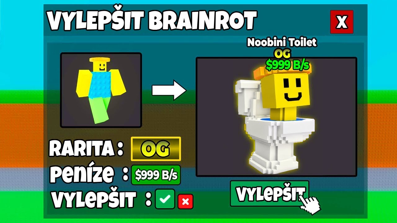 STEAL A BRAINROT, ALE MŮŽU VYLEPŠIT BRAINROTY...