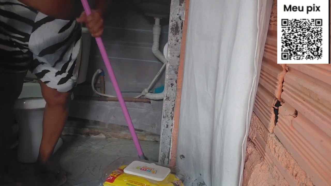Mesmo doente, limpei meu banheiro